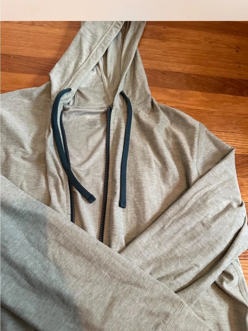 Men's Hooded Zip Sweater - Light Green pelaton